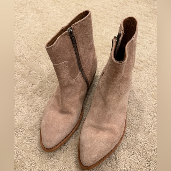 Frye Light Brown Suede Ankle Boots - Picture 1 of 3
